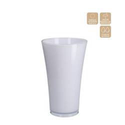 Kunststoff Vase Fizzy weiss D16cm H27cm