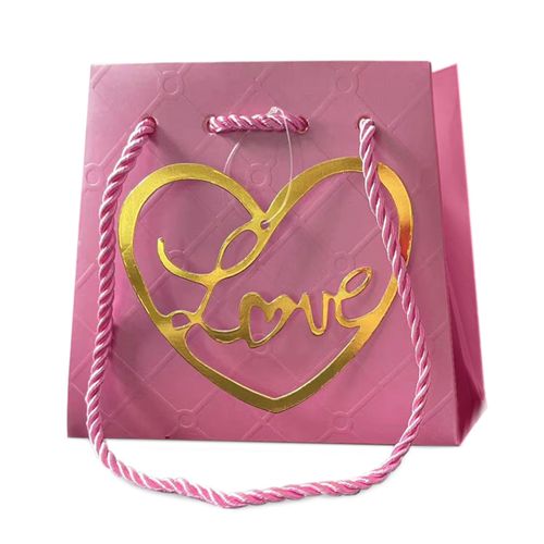 Tasche Herz Posh rosa 13/13x17/17*15cm
