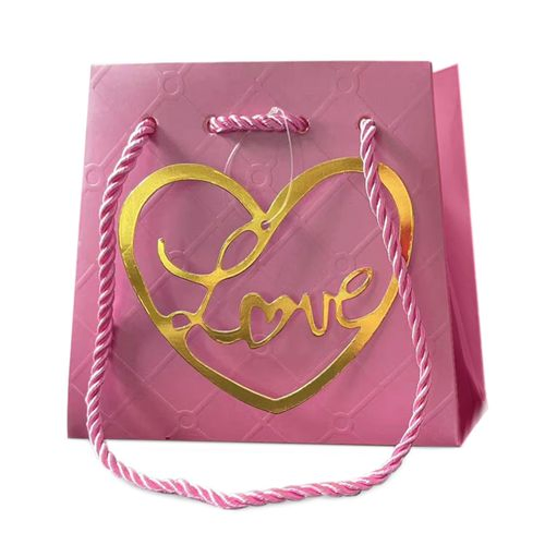 Tasche Herz Posh rosa 13/13x17/17*15cm