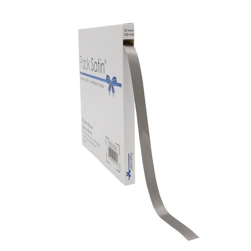 Band Satin 10mm 100m silber