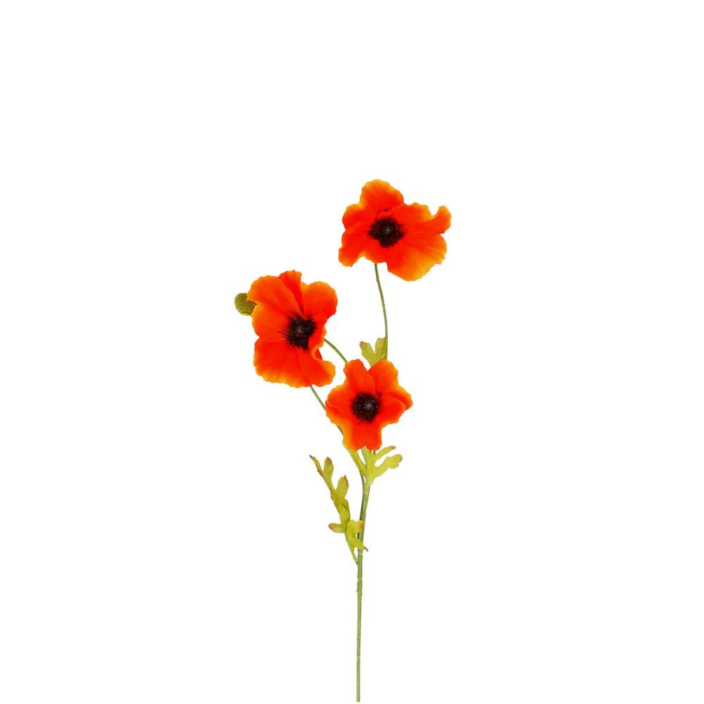 Seiden Mohn orange L63cm