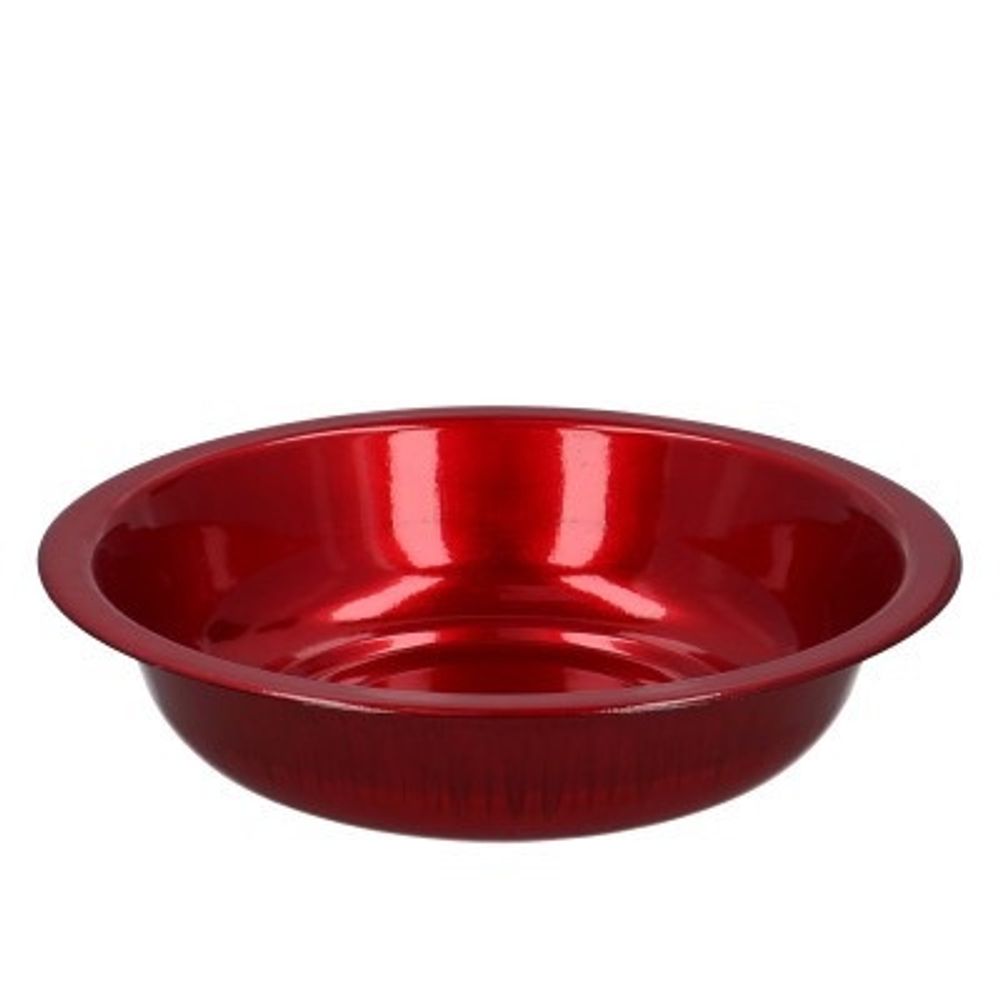 Zink Schale rot rond d34.5cm h8cm