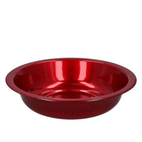 Zink Schale rot rond d34.5cm h8cm