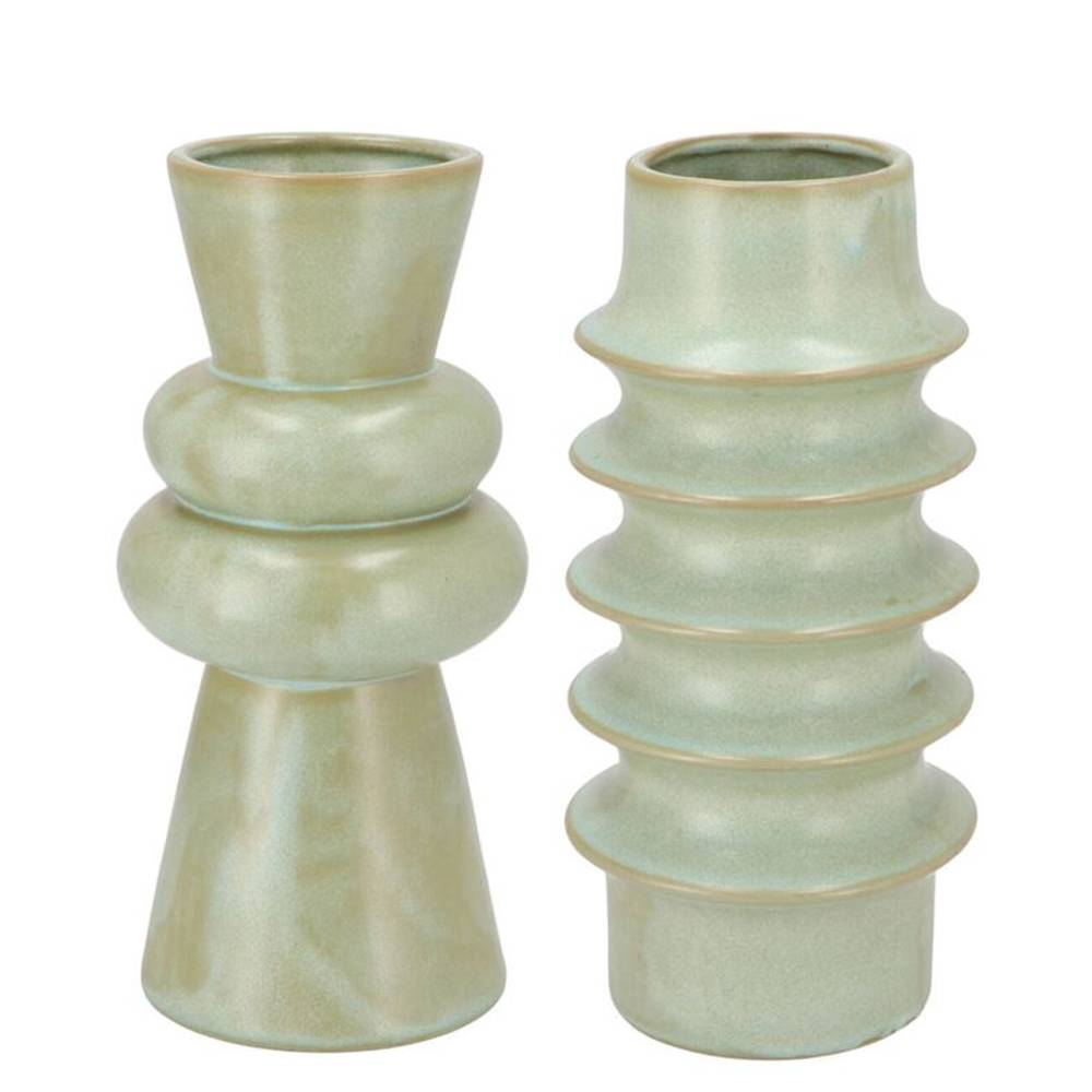Keramik Vase Dion mix grün 13x13x26cm