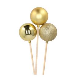 Kugel auf Stab Cozy Shine mix gold D06cm L50cm