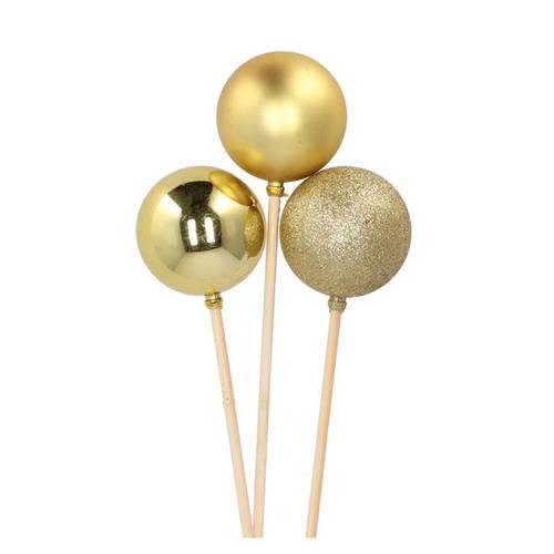 Kugel auf Stab Cozy Shine mix gold D06cm L50cm
