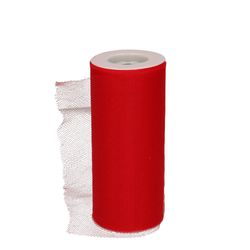 Dekostoff Band 150mm Tule rot 23m