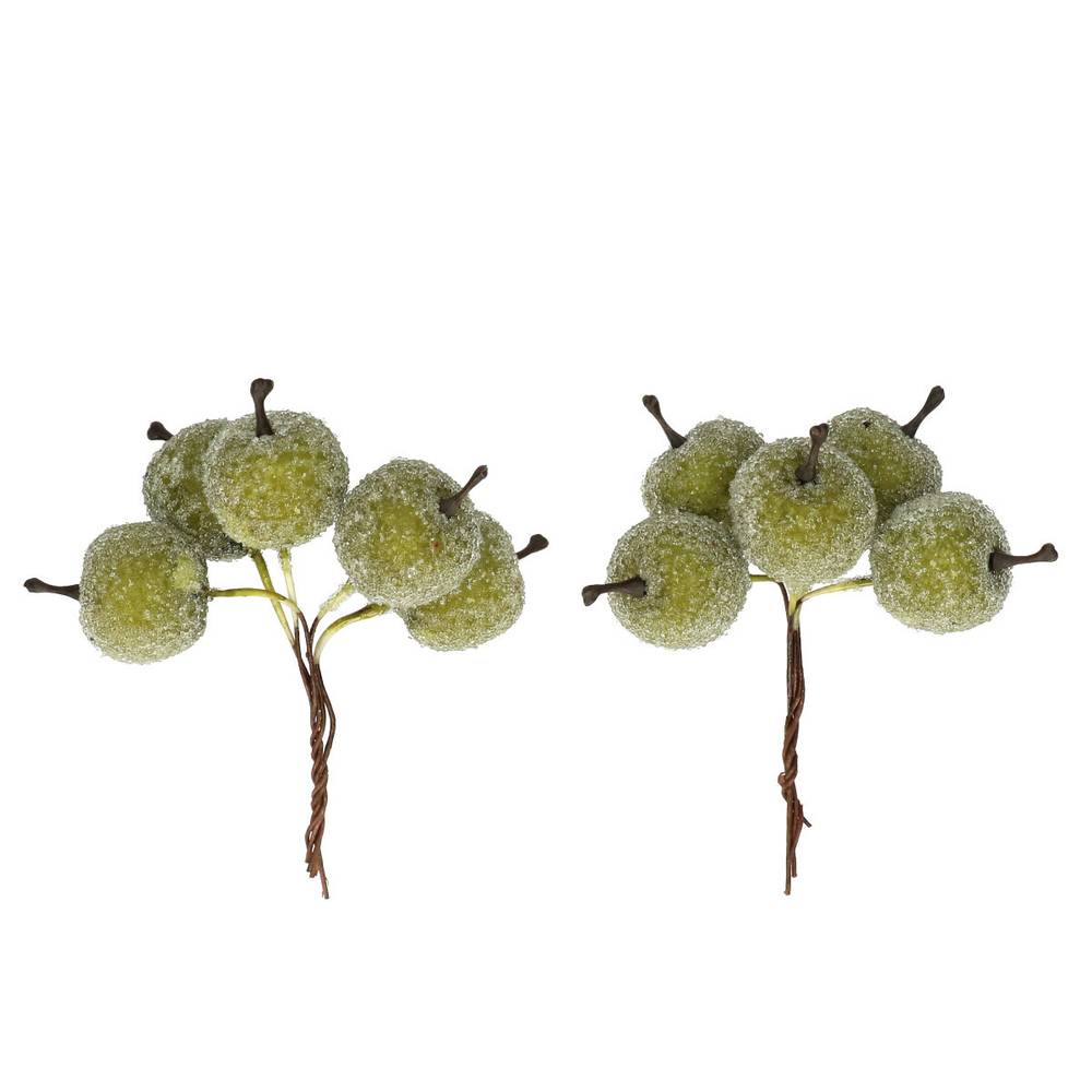 Apfel auf Draht grün D02.5cm x20
