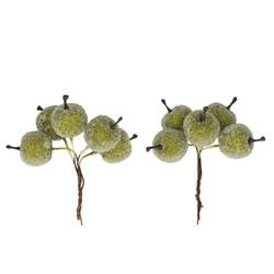 Apfel auf Draht grün D02.5cm x20