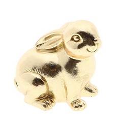 Osterhase sitzend gold D17cm H16cm