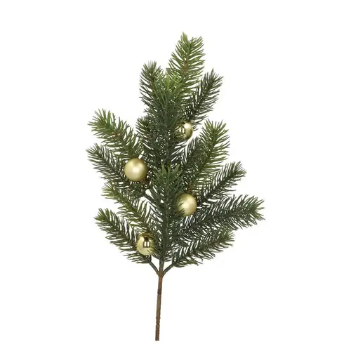 Seidenkiefer mit Weihnachtskugel gold 48x20x08cm