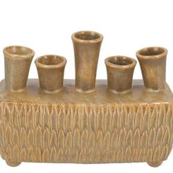 Keramik Vase Maysa dunkel grün 26x11x19cm