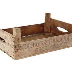 Holz Kiste Blumenkohl braun 60x42x21cm