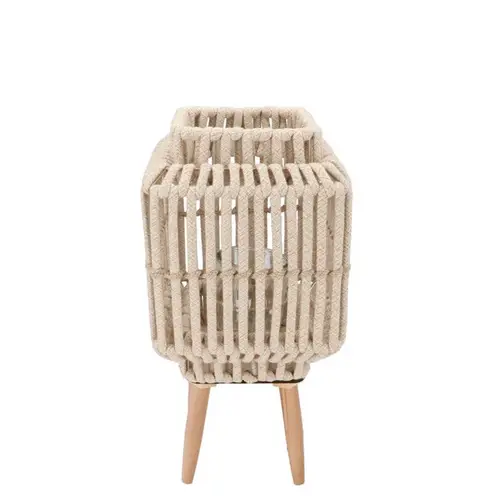 Laterne Cruz Viereck auf Ständer Sand 13x19x36cm