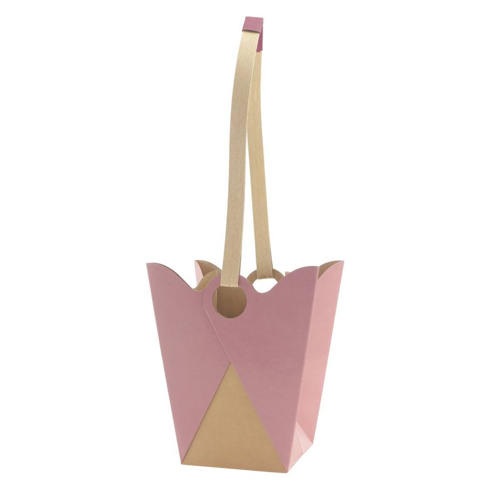 Tasche Kraftique rosa 19/19X12/12x22.5cm 