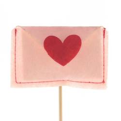 Umschlag auf Stab rosa D08cm H50cm