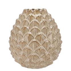 Keramik Vase Mika Pinecone creme 23x24cm
