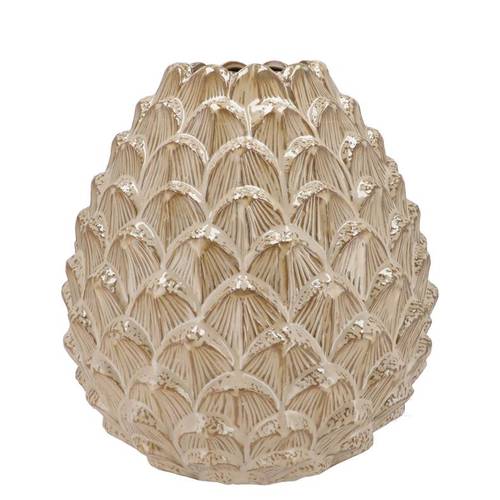 Keramik Vase Mika Pinecone creme 23x24cm