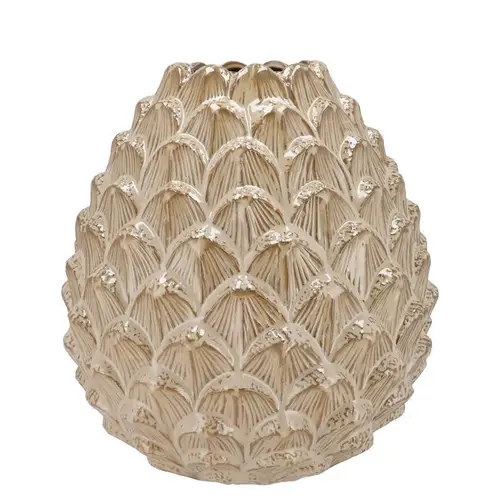 Keramik Vase Mika Pinecone creme 23x24cm