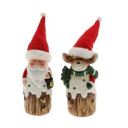 LED Weihnachtsmann/Bär D07cm H18cm