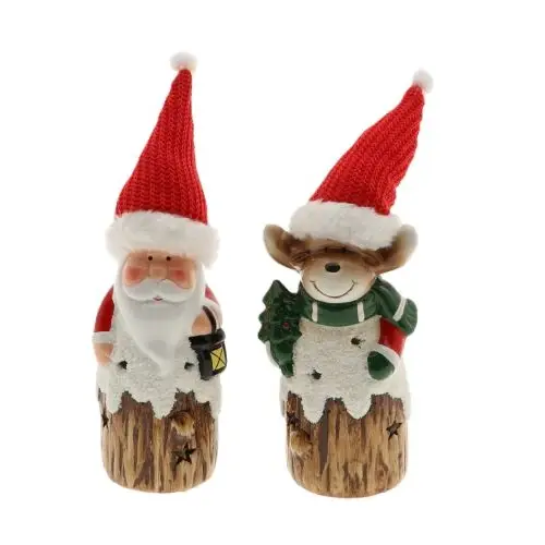 LED Weihnachtsmann/Bär D07cm H18cm