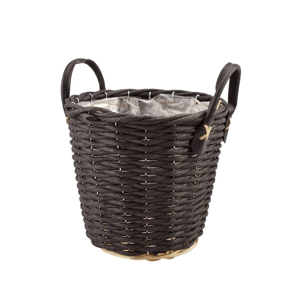 Korb Henkel Giro schwarz D21cm H20cm
