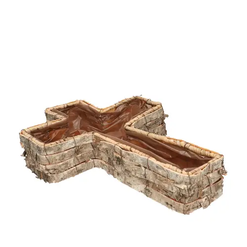 Holz Übertopf Kreuz 40x30x07cm