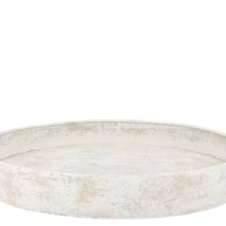 Metall Teller Kaya Edge weiss 47x06cm