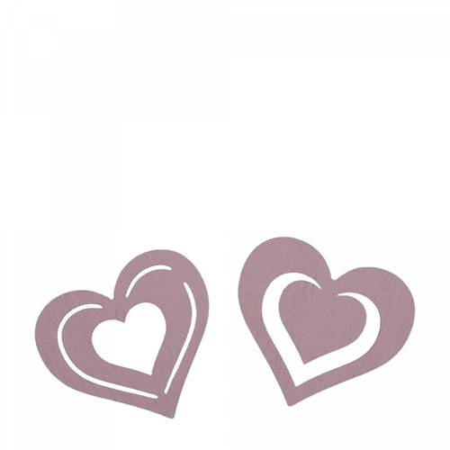 Holz Herz mix rosa D04cm x24