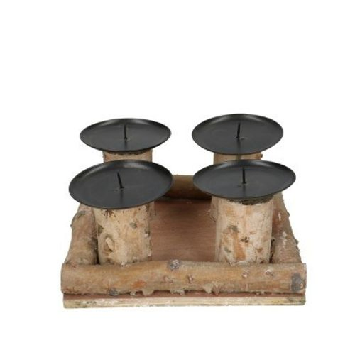 Kerzenständer Birke D18cm H08cm
