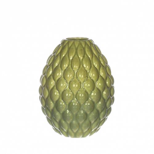 Keramik Vase Bubbles grün D02cm/08.5cm H11cm