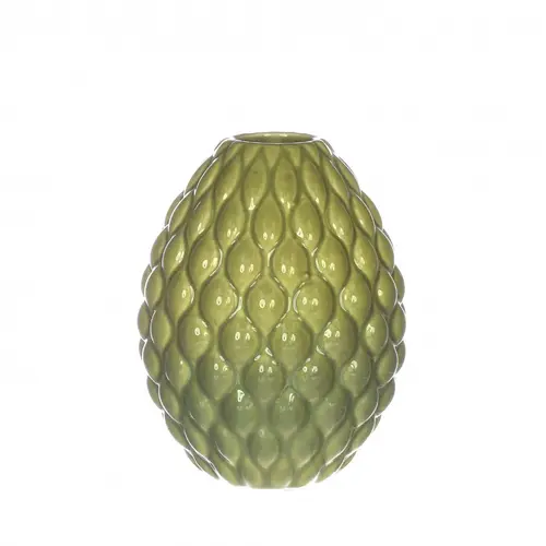 Keramik Vase Bubbles grün D02cm/08.5cm H11cm