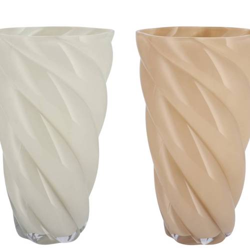 Glas Vase Mae Swirl sand mix 17x17x29cm
