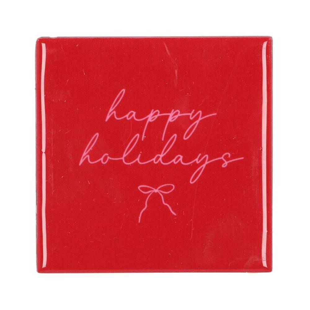 Fliese Happy Holidays rot 10x10x1cm