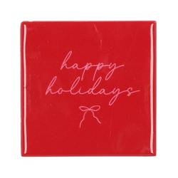 Fliese Happy Holidays rot 10x10x1cm