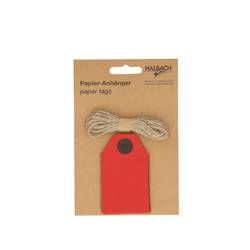 Etikett Karton rot D7.5cm H4.5cm 48st