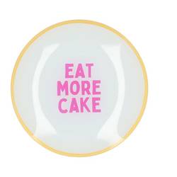 Teller Run Eat More Cake 18x18x02cm