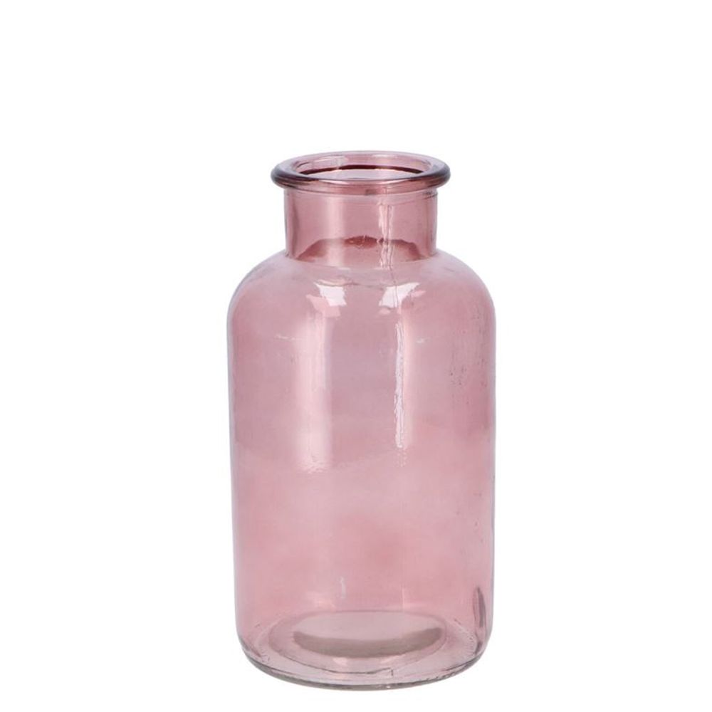 Glas Vase Milchkanne Blush rosa D10cm H20cm