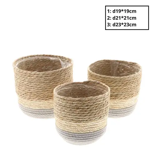 Korb Nora 3/Set blau D23cm H23cm