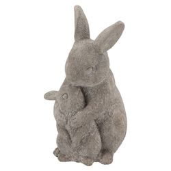 Kaninchen Stein schützend grau 15x14x25cm