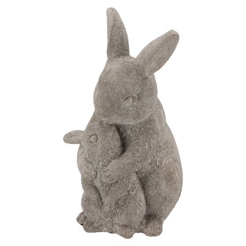Kaninchen Stein schützend grau 15x14x25cm