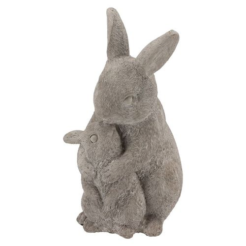 Kaninchen Stein schützend grau 15x14x25cm