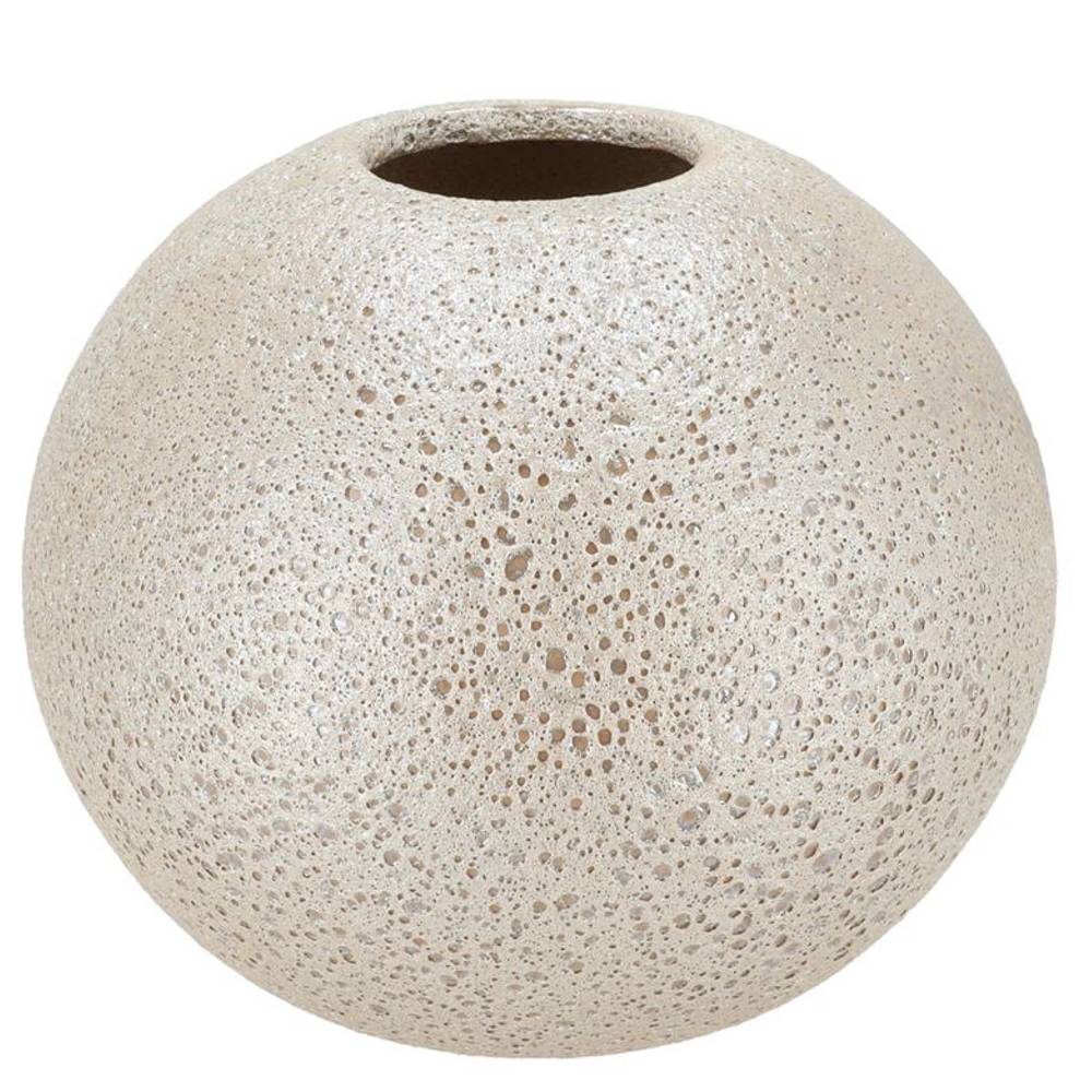 Keramik Vase Dana Moonface weiss 30x30x35cm