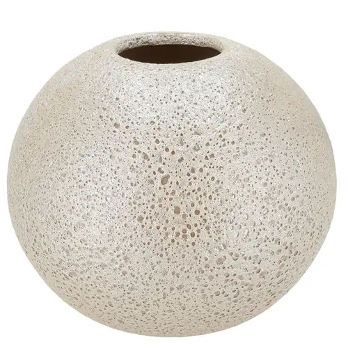 Keramik Vase Dana Moonface weiss 30x30x35cm