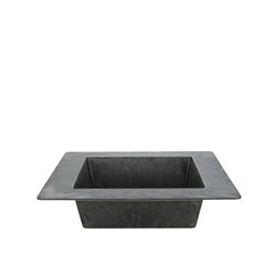 Melamine Schale viereck grau D25cm H06cm