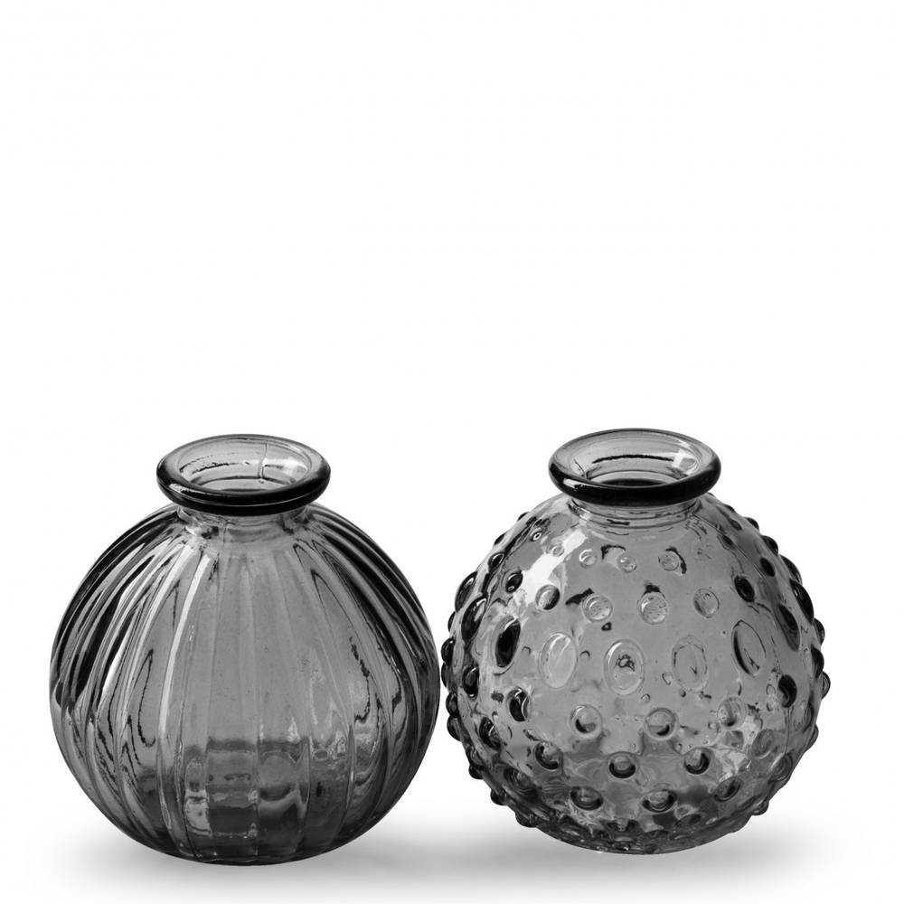 Glas Flasch Jive mix grau D08.5cm H08.5cm