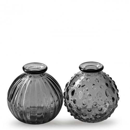 Glas Flasch Jive mix grau D08.5cm H08.5cm