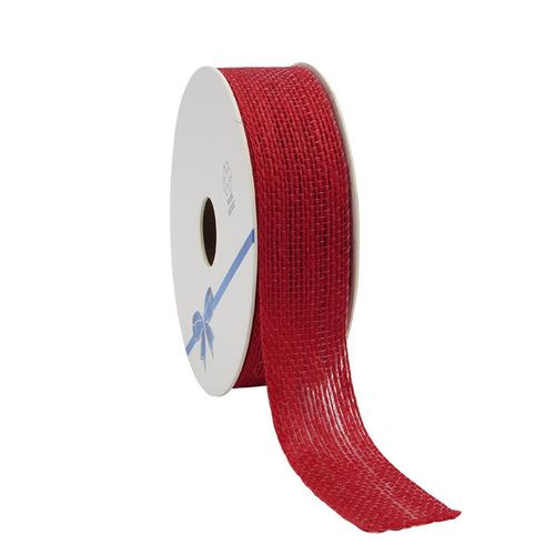 Band Jute rot 25mm 10m