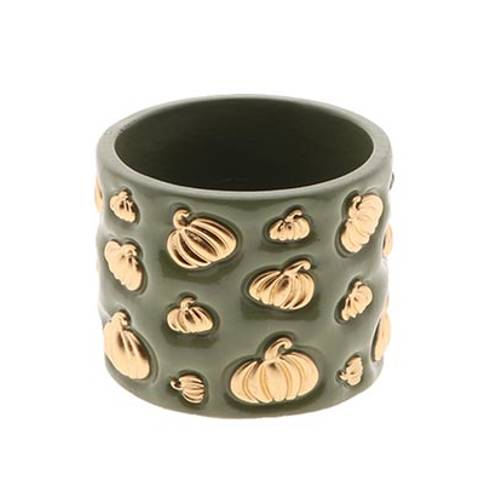 Keramik Übertopf Kürbis grün D11cm H09cm