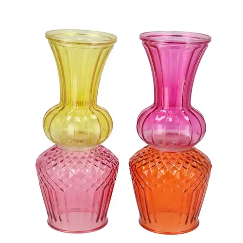 Glas Vase Lynn Colourful mix D12cm H27cm